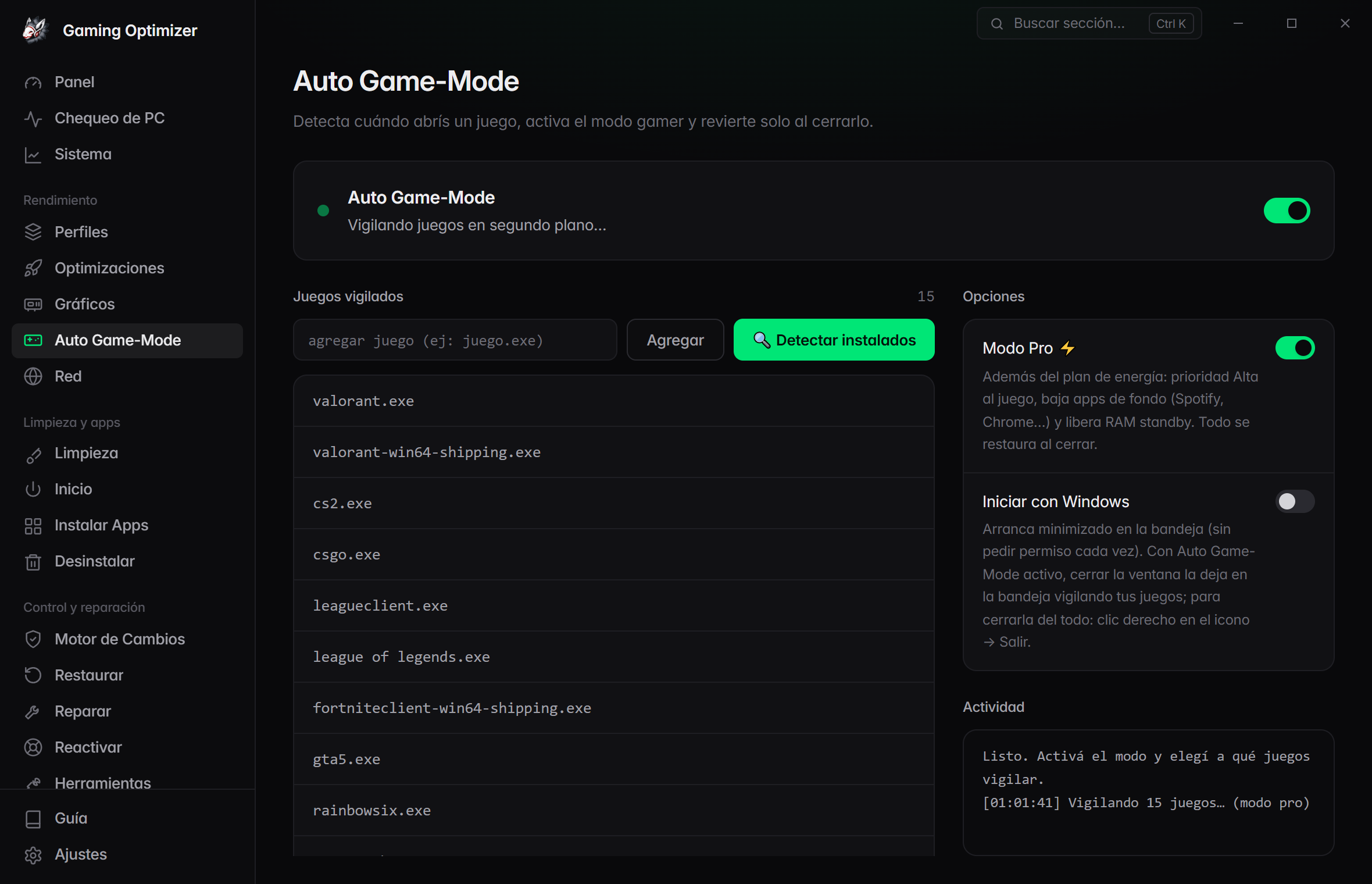 Auto Game-Mode