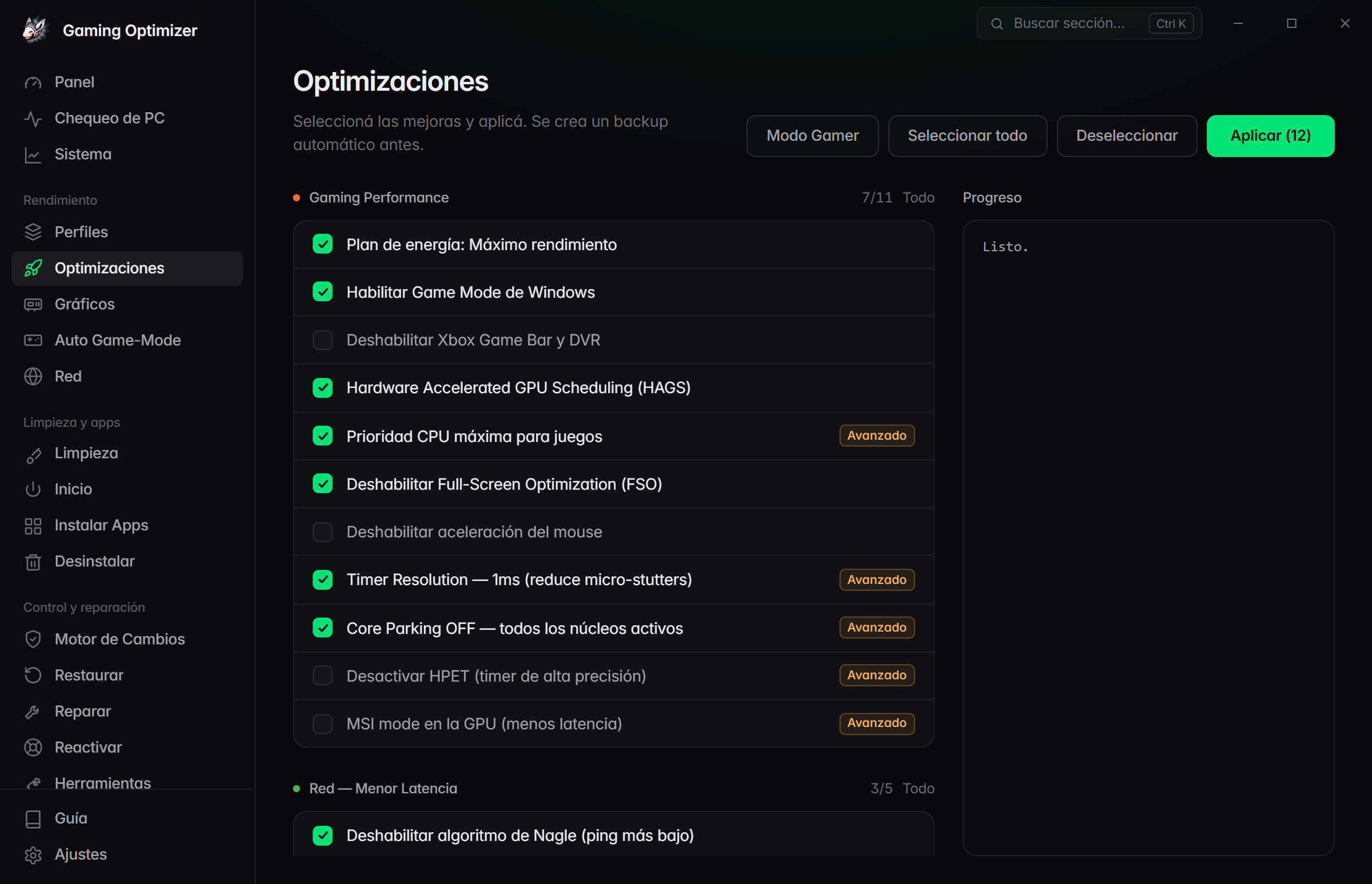 Optimizaciones